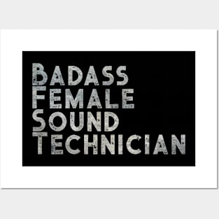 Badass Female Sound Technician Posters and Art